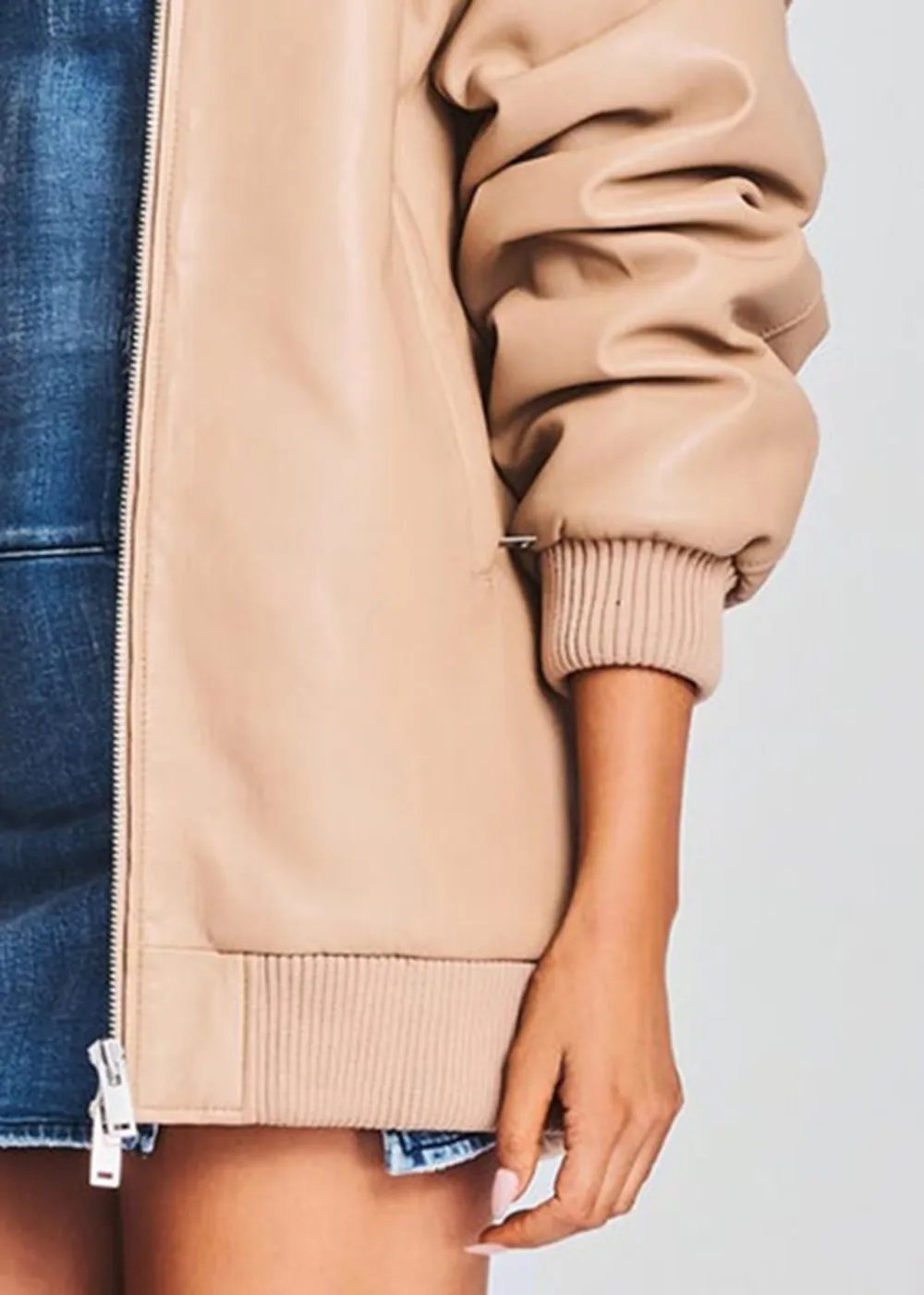 Casual Style Leather Jacket