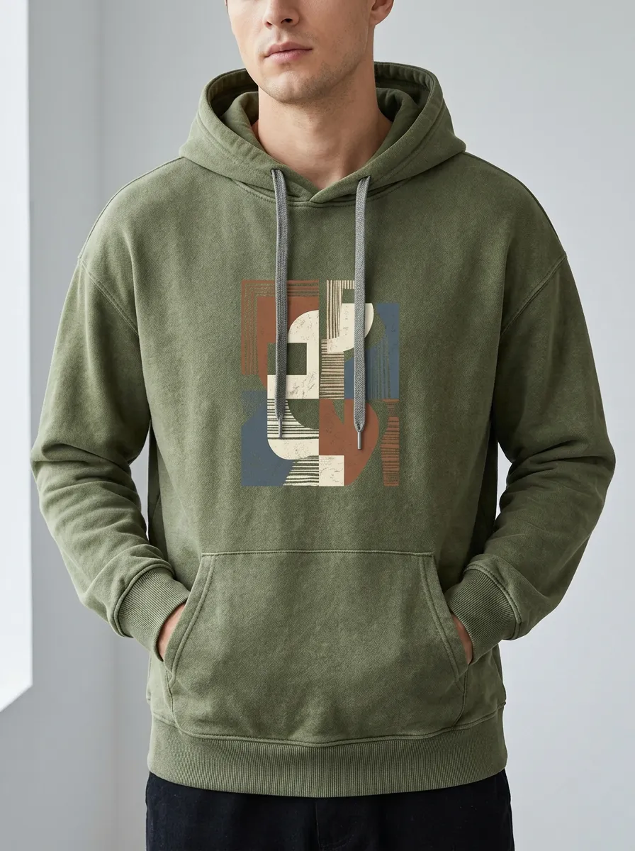 Men's Everyday Abstract Geometric Art Print Hoodie