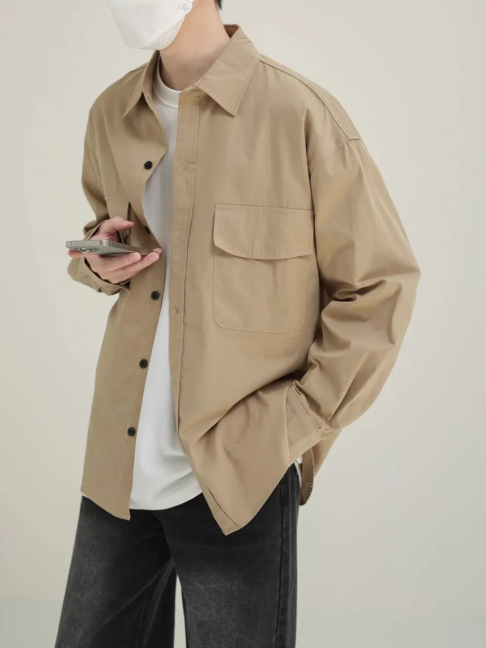 Flap Pocket Loose Shirt