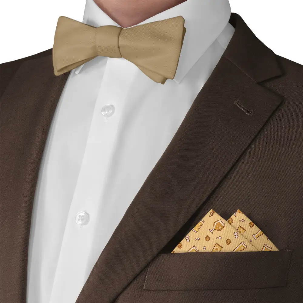 Refined Crisp Novelty Food And Drink Motif Pocket Square