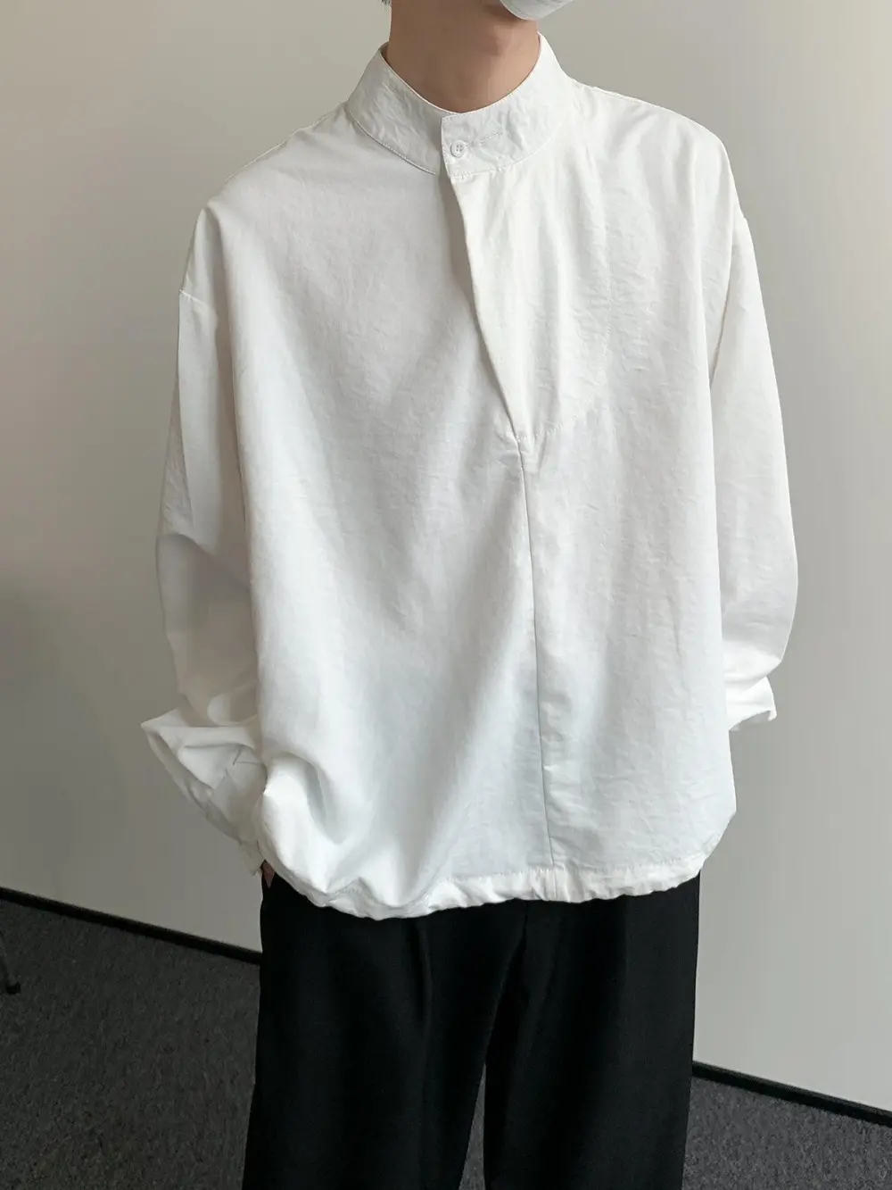 Half-Buttoned Closure Shirt