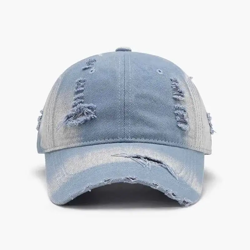 Distressed Adjustable Cotton Hat