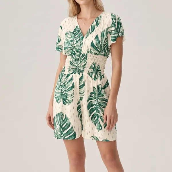 V Neck Breezy Romper
