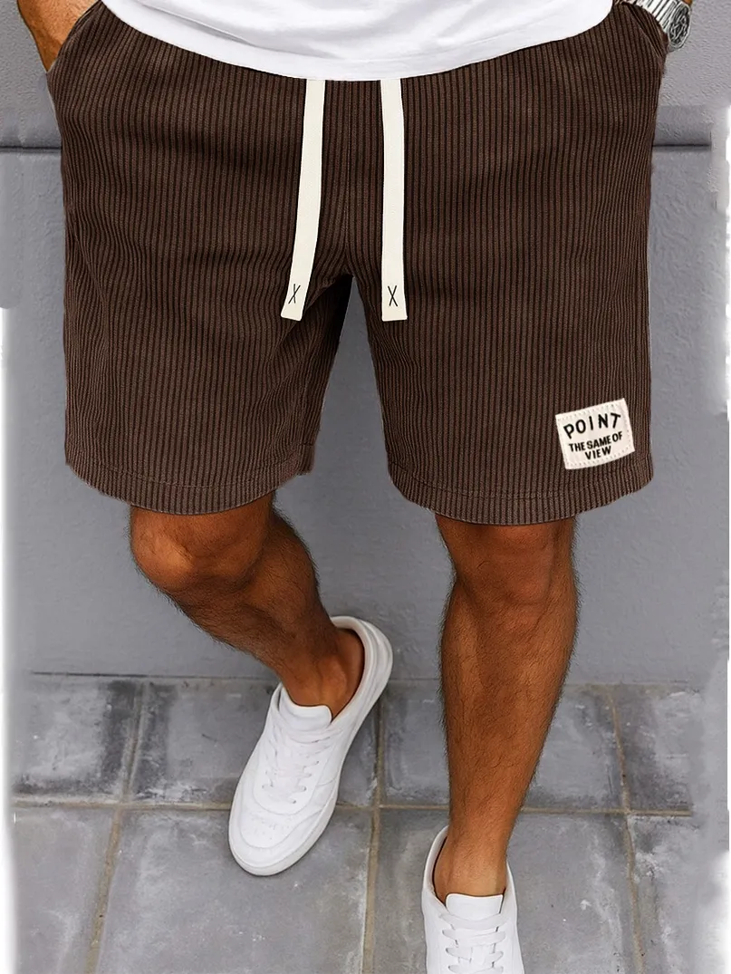 Ribbed Knit Seamed Detail Shorts