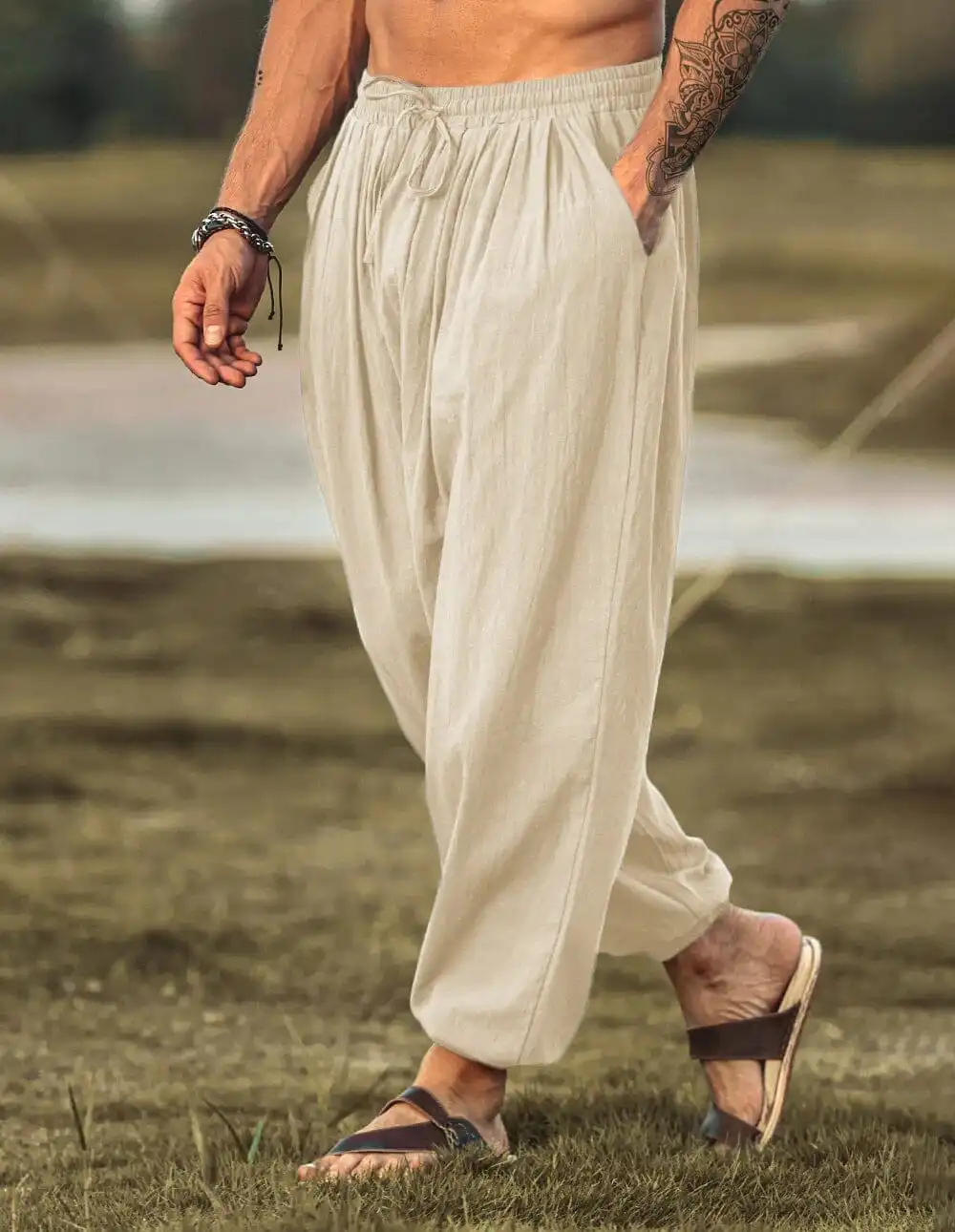 Relaxed Linen Boho Pants