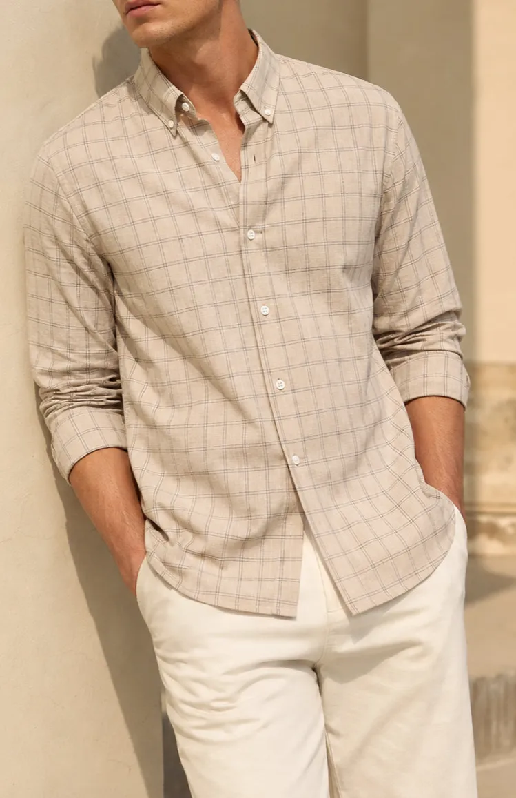 Everyday Windowpane Check Checked Slim Fit Men's Formal Shirt