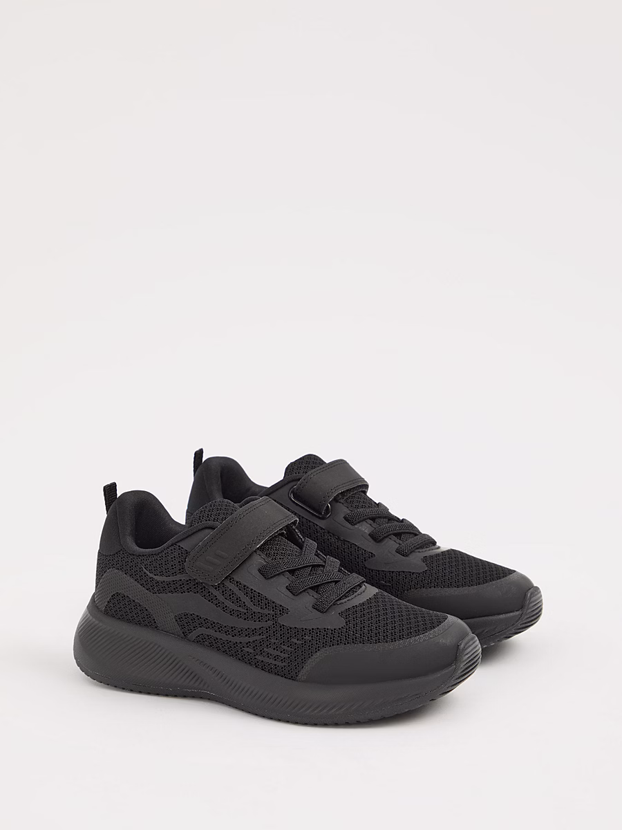Black Mesh Single Strap Trainers detail 3