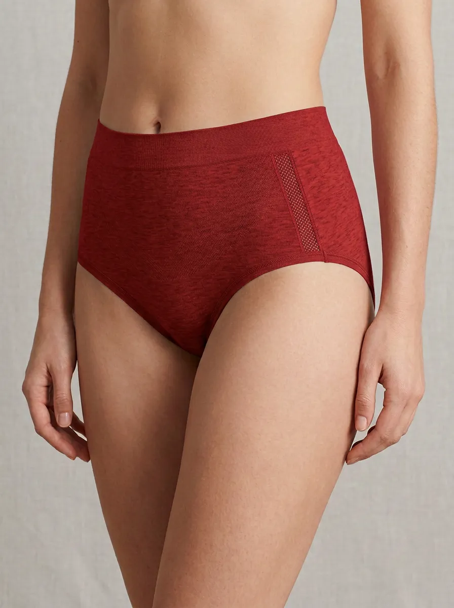 Women's High-Waisted Seamless Mesh-Detail Panties