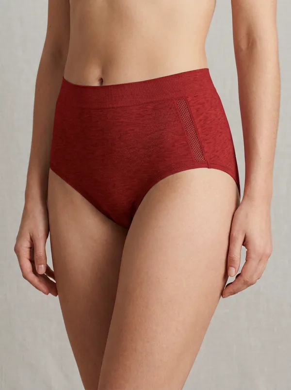 Women's High-Waisted Seamless Mesh-Detail Panties
