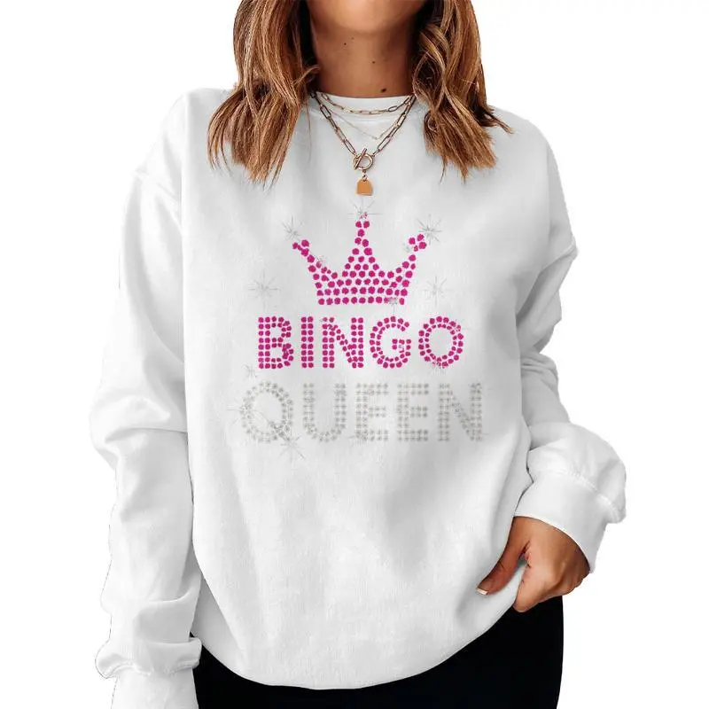 Bingo Queen Bingo Player Game Party Girls Cute Women Sweatshirt