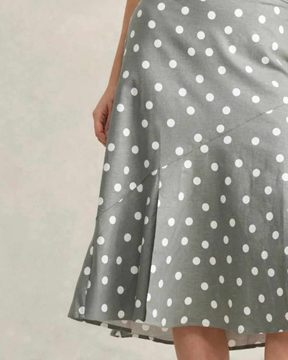 Printed Linen Skirt