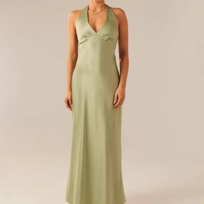 Women's Wrap V-Neck Bridal Dress
