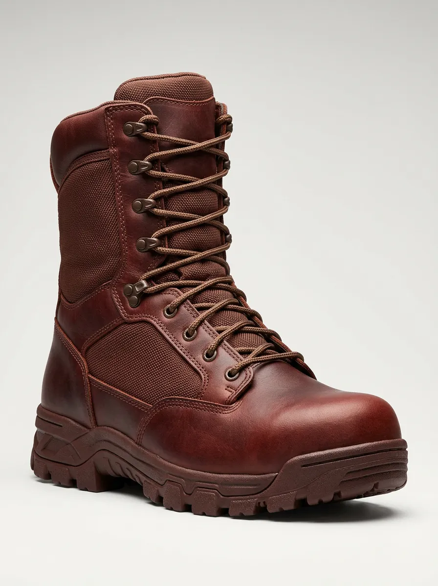 Men's Mixed-Media Tactical Lace-Up Work Boots