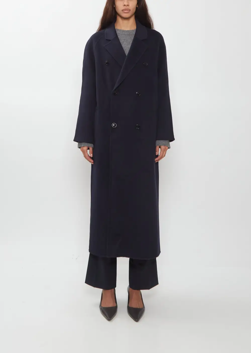 Women's Cashmere Notch Lapel Double Breasted Coat