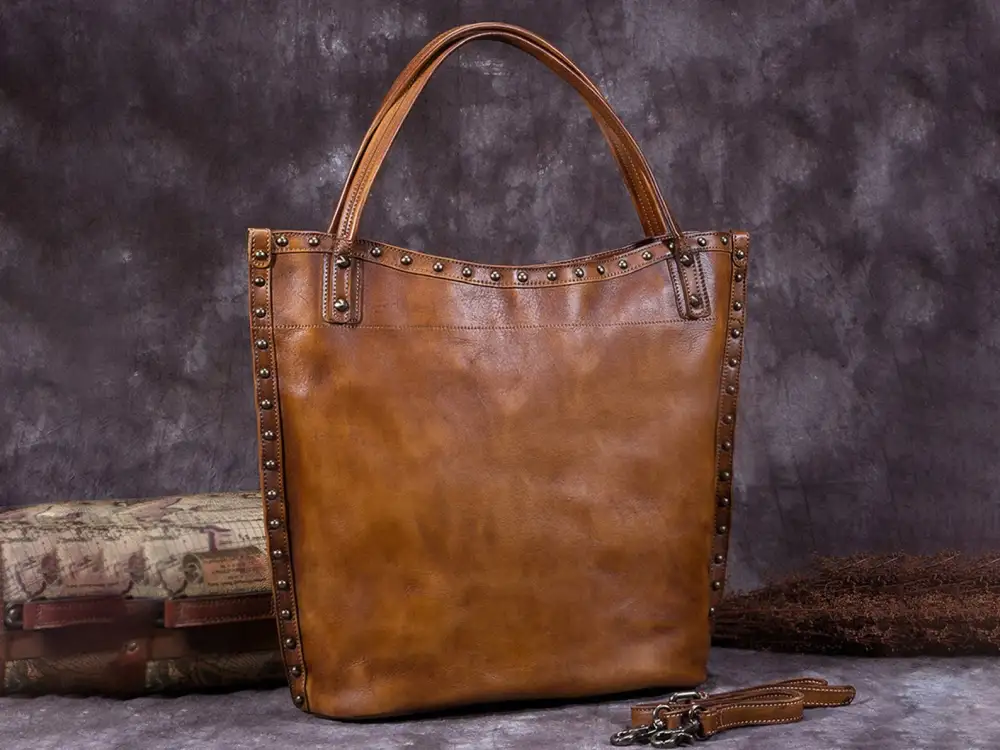 Vintage Leather Satchel Shoulder Bag