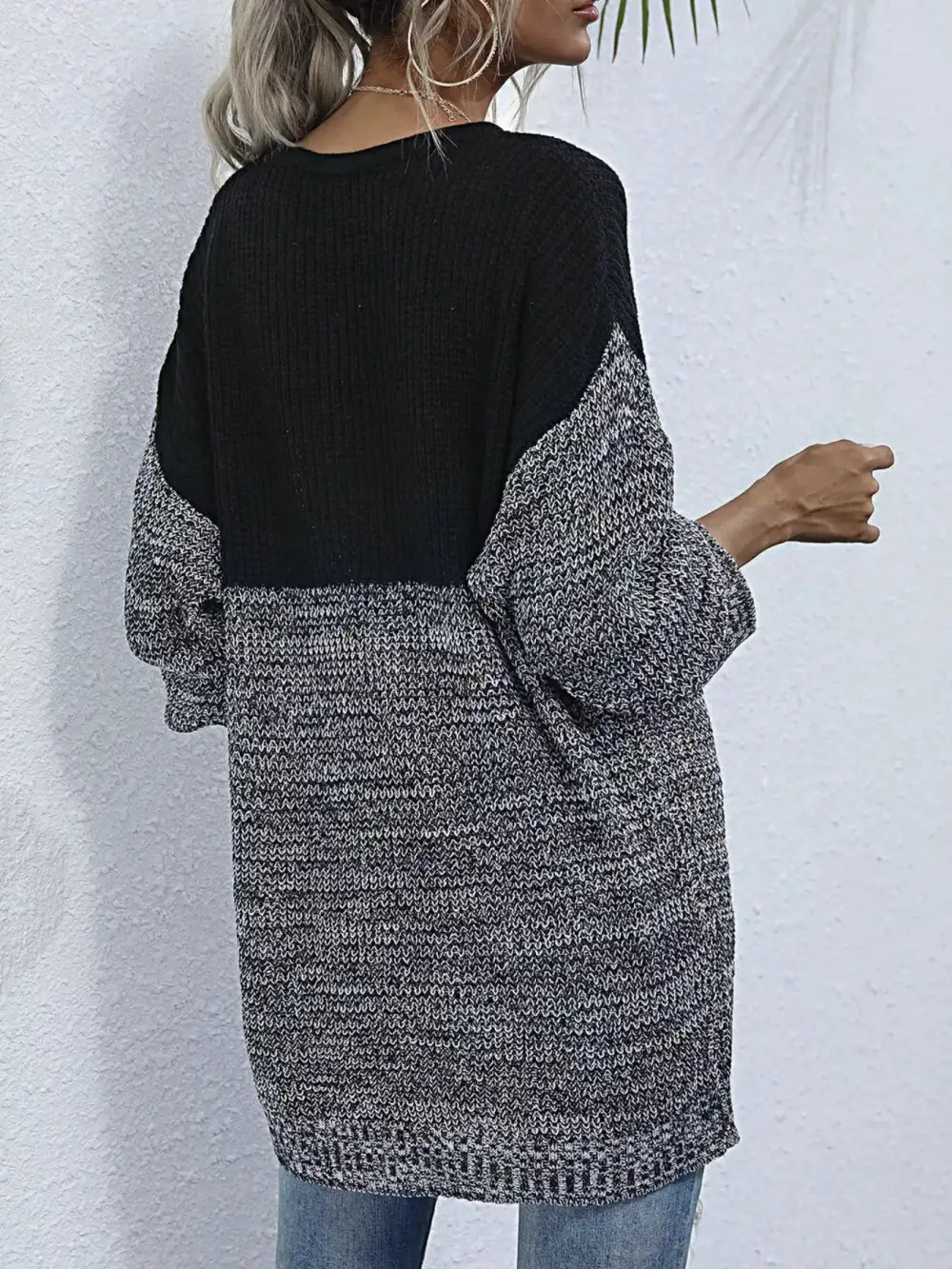 Color Block Oversized Sweater