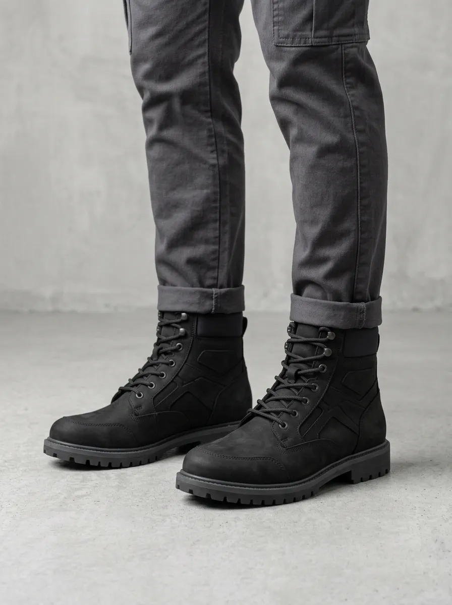 Unisex Modern Tactical Style Print Work Boots