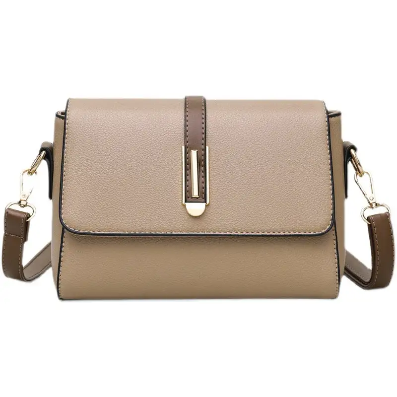 Compact Leather Square Crossbody Bag