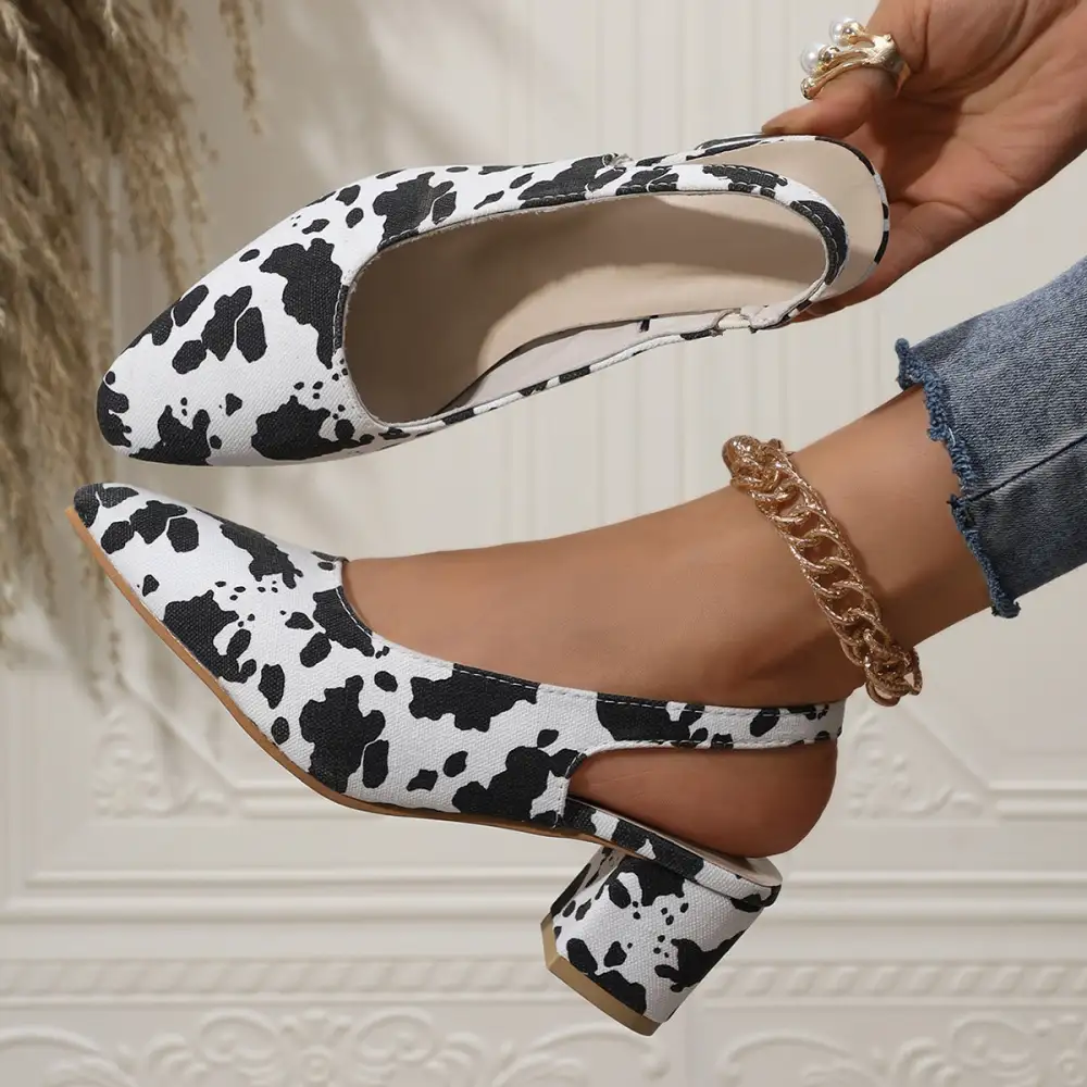 Textile Upper Pointed Toe Stiletto Sandals