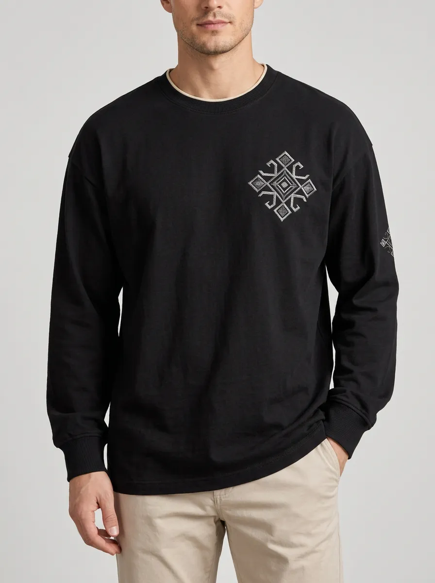 Men's Modern Look Smart Casual Style Long Sleeve Top