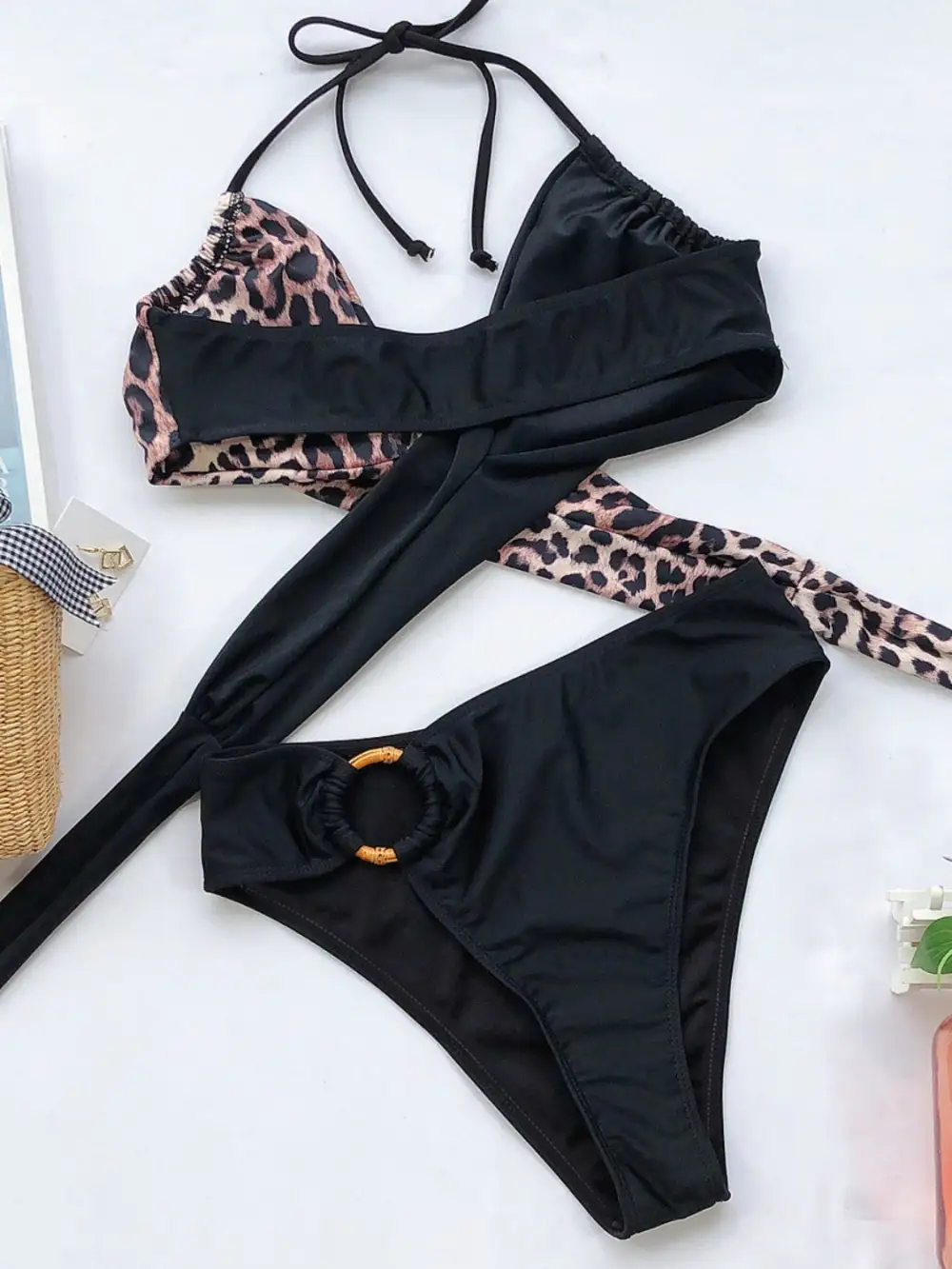 Halter Neck Coordinated Bikini Swim Set