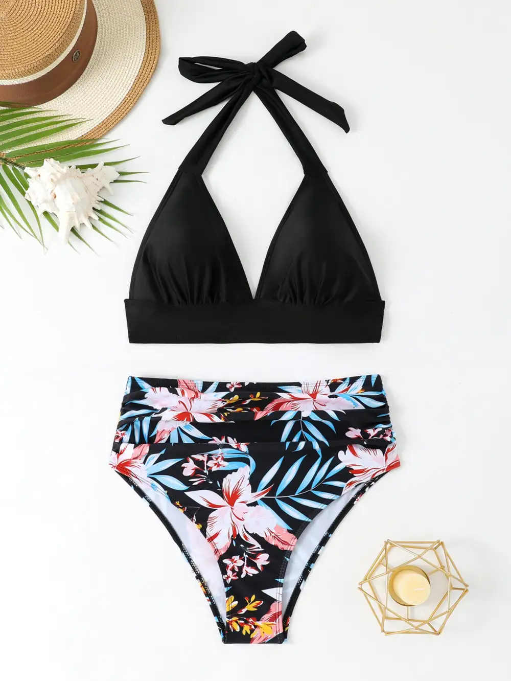Casual Tie Strap Bikini Set For Beach Days