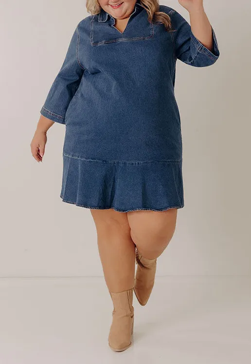 Short Sleeve Collared Relaxed Mini Dress