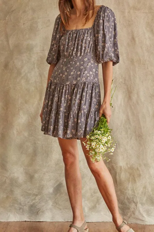 Floral Print Mini Women's Mini Dress