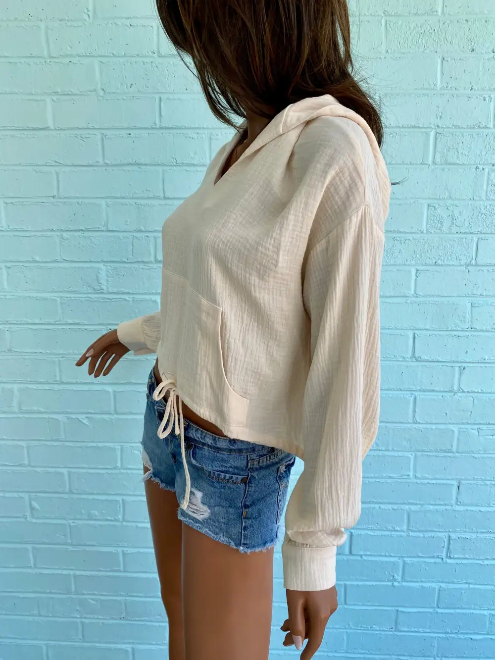 Relaxed Button Hoodie