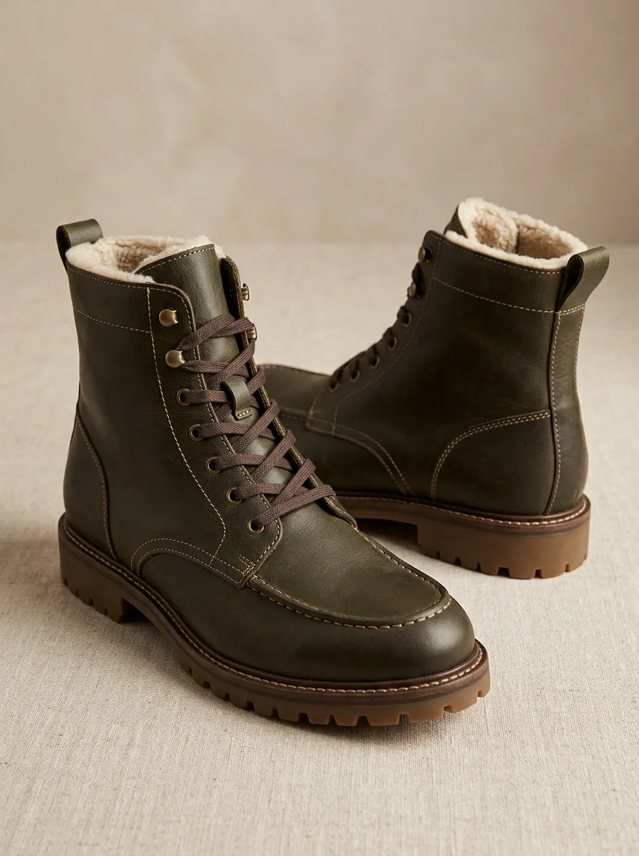 Sport Faux Leather Leather Look Style Unisex Warm Boots
