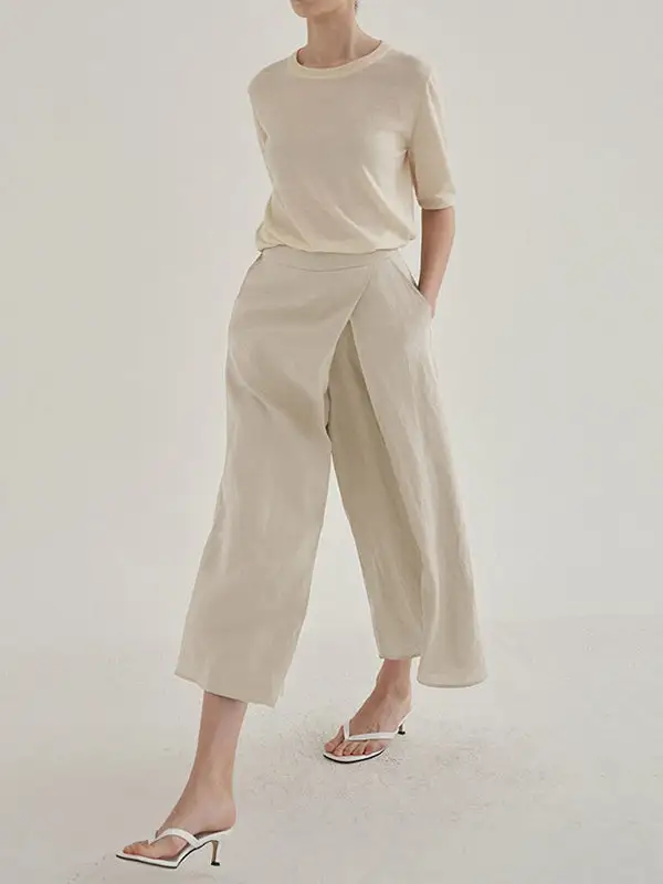 Women's Cropped Loose Fit Pants