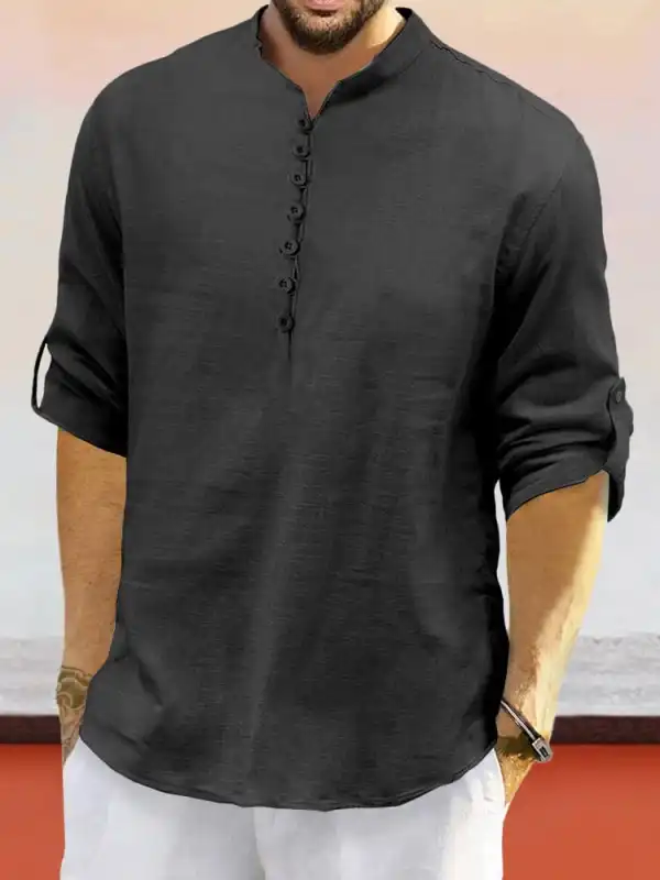 Soft Weave Cotton Linen Textured Shirt