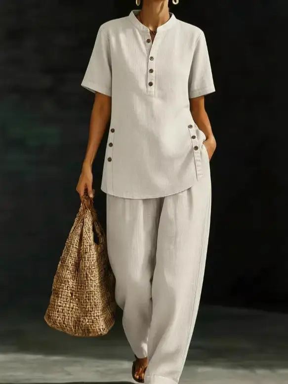 Classic Wide-Leg Women's Matching Set