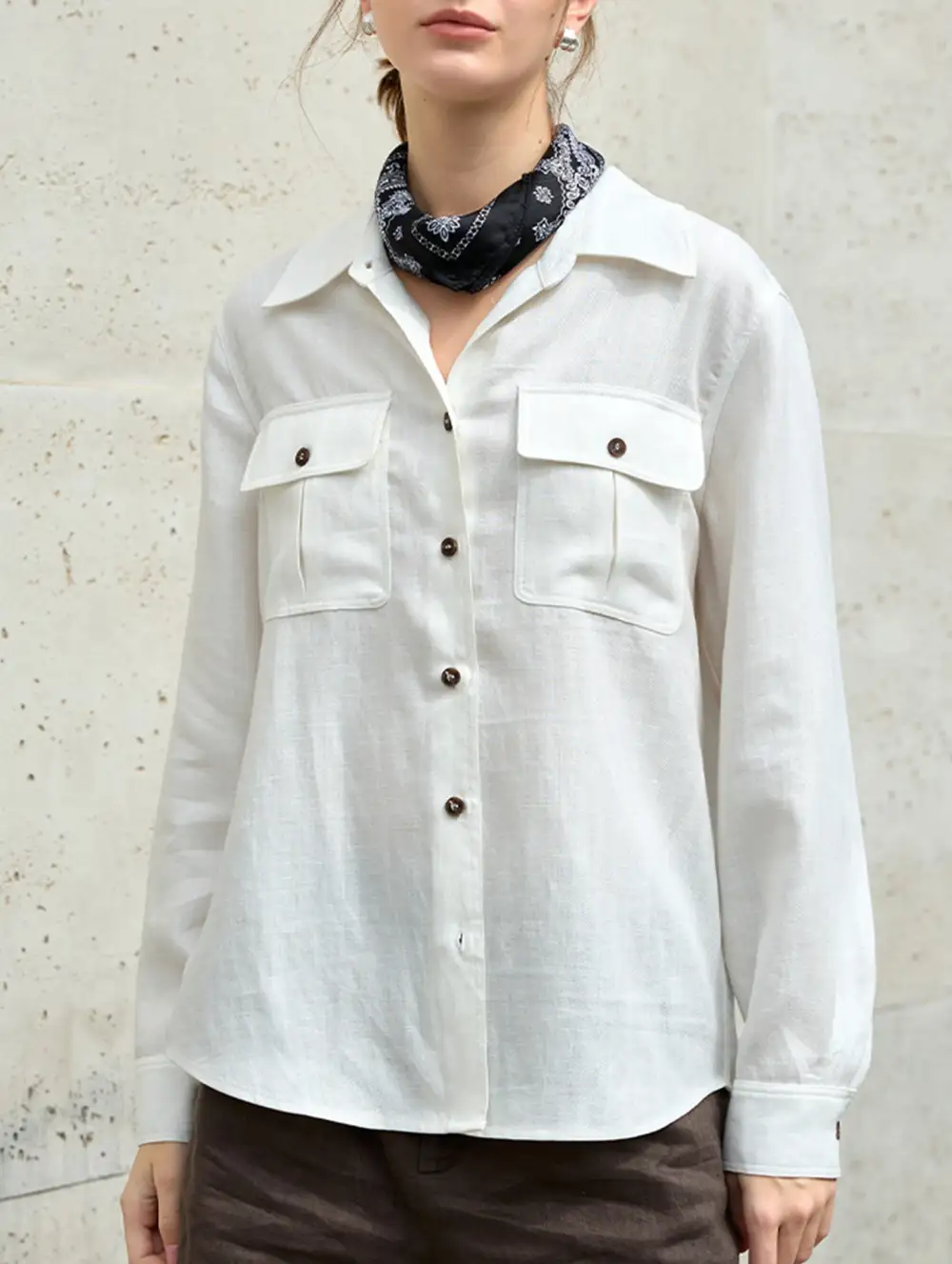 Tencel Linen Utility Pocket Top