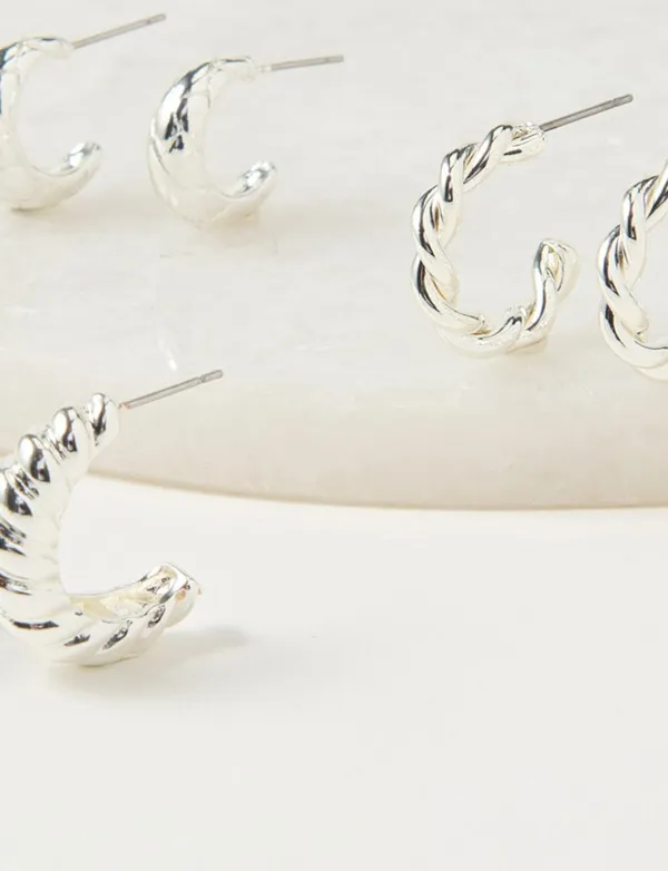 Creative Rotating Simple Versatile Silver Earrings