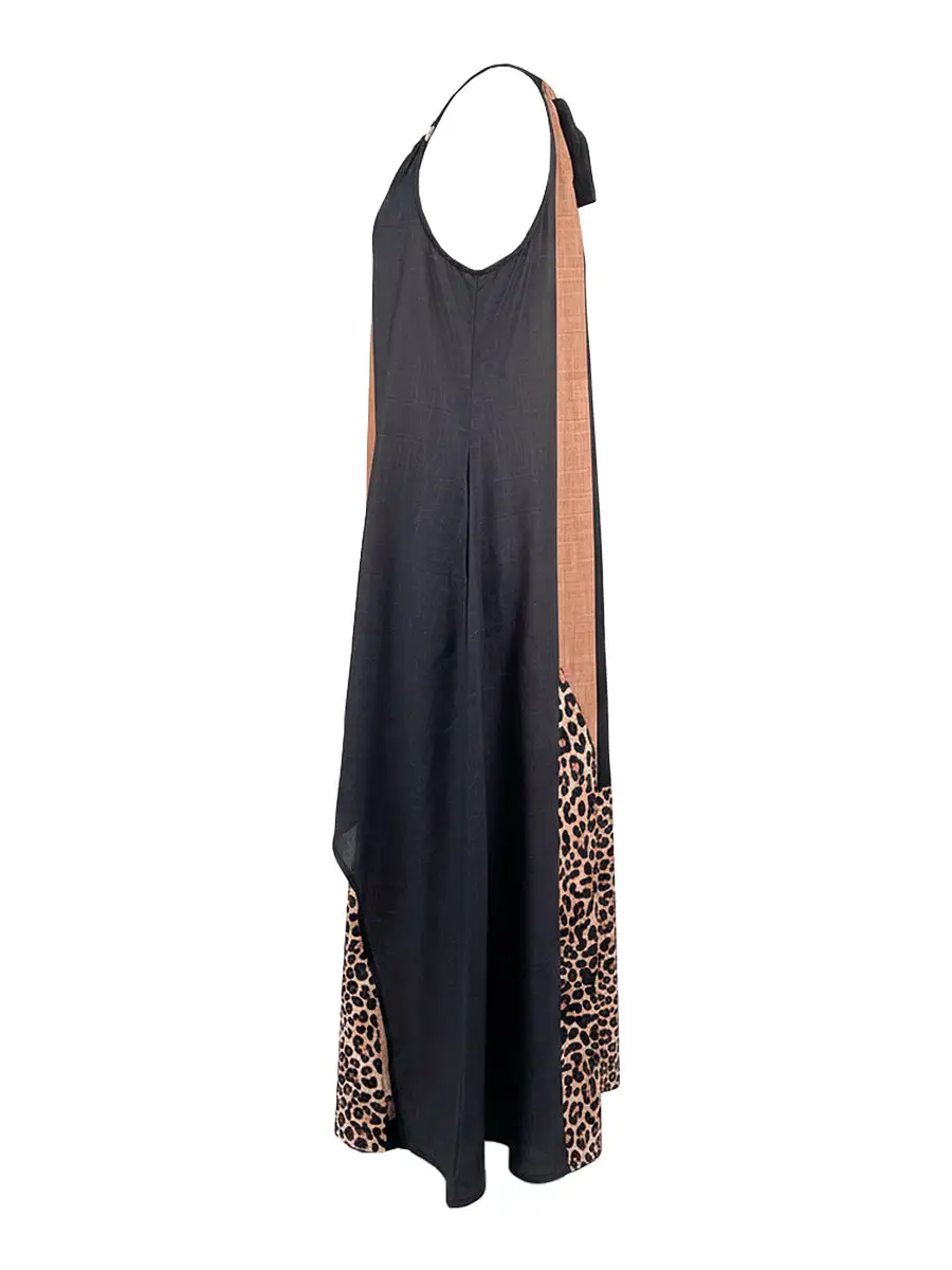 Sleeveless Neck Maxi Dress