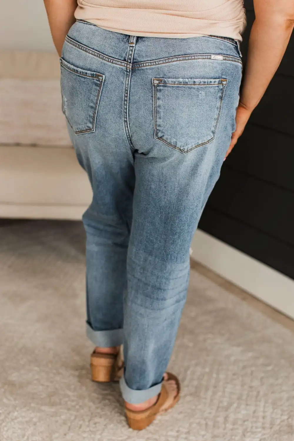 High-Rise Mom Distressed Jeans