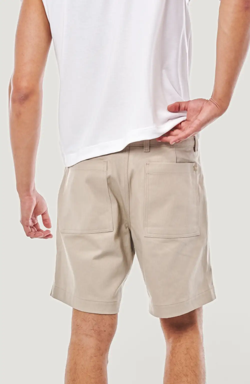 Men's Structured Cotton Twill Zip Fly Shorts