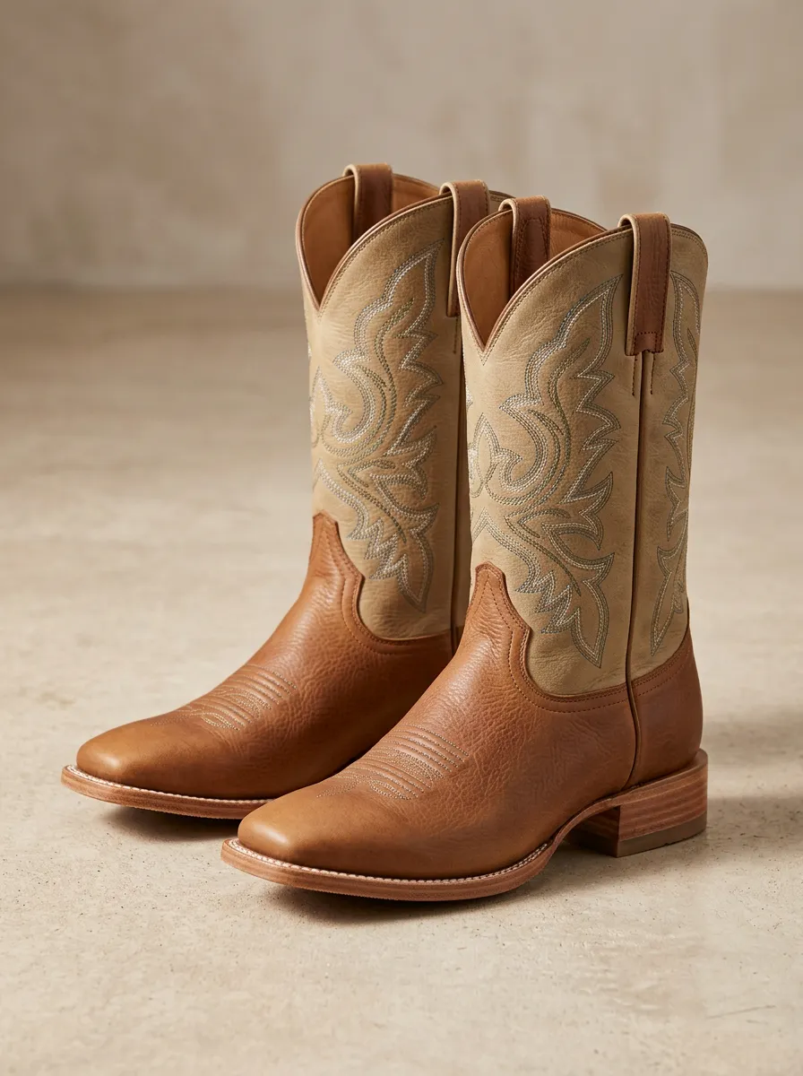 Unisex Embroidered Western Cowboy Boots