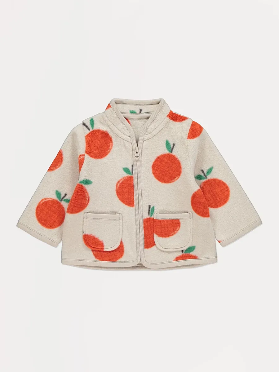 Neutral Apple Zip Fasten Pocket Fleece