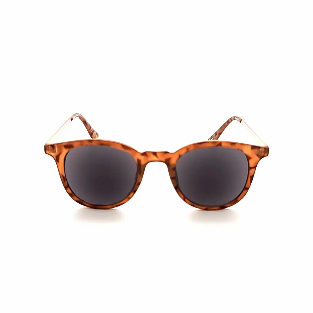 Round Full-Lens Smoke-Lens Reading Sunglasses