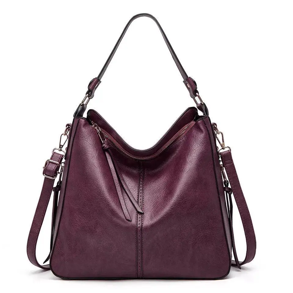  Refined Spacious Leather Hobo Tote Bag Apparel