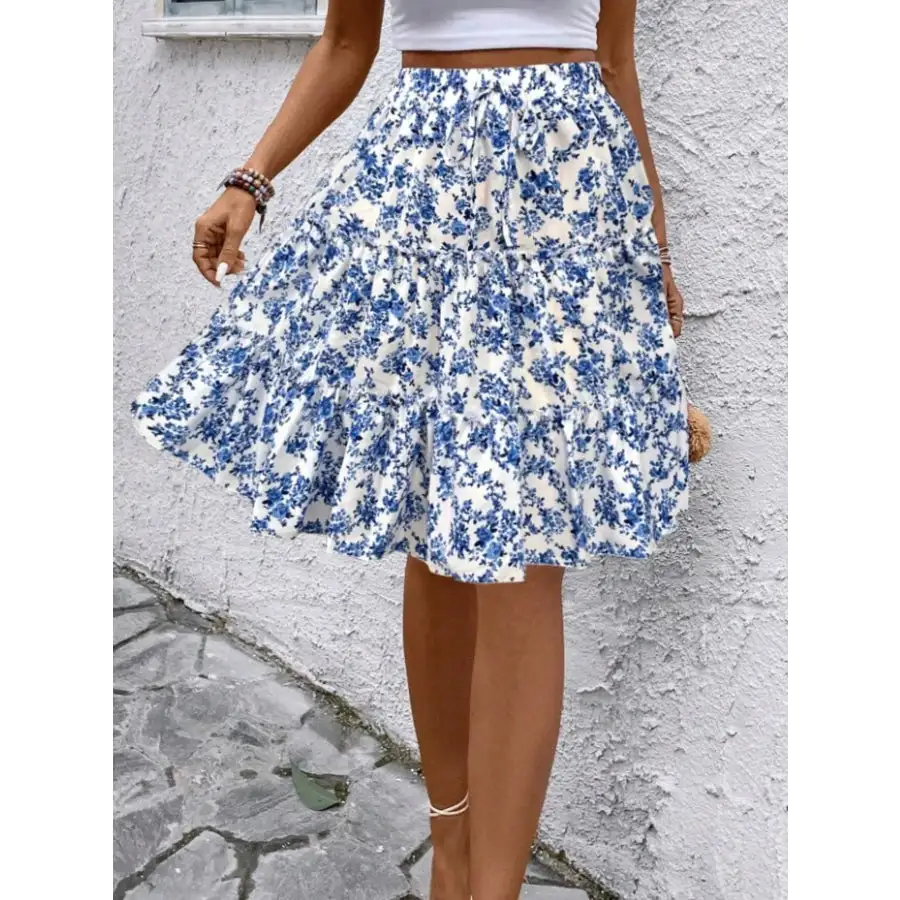 Everyday Print Midi Skirt