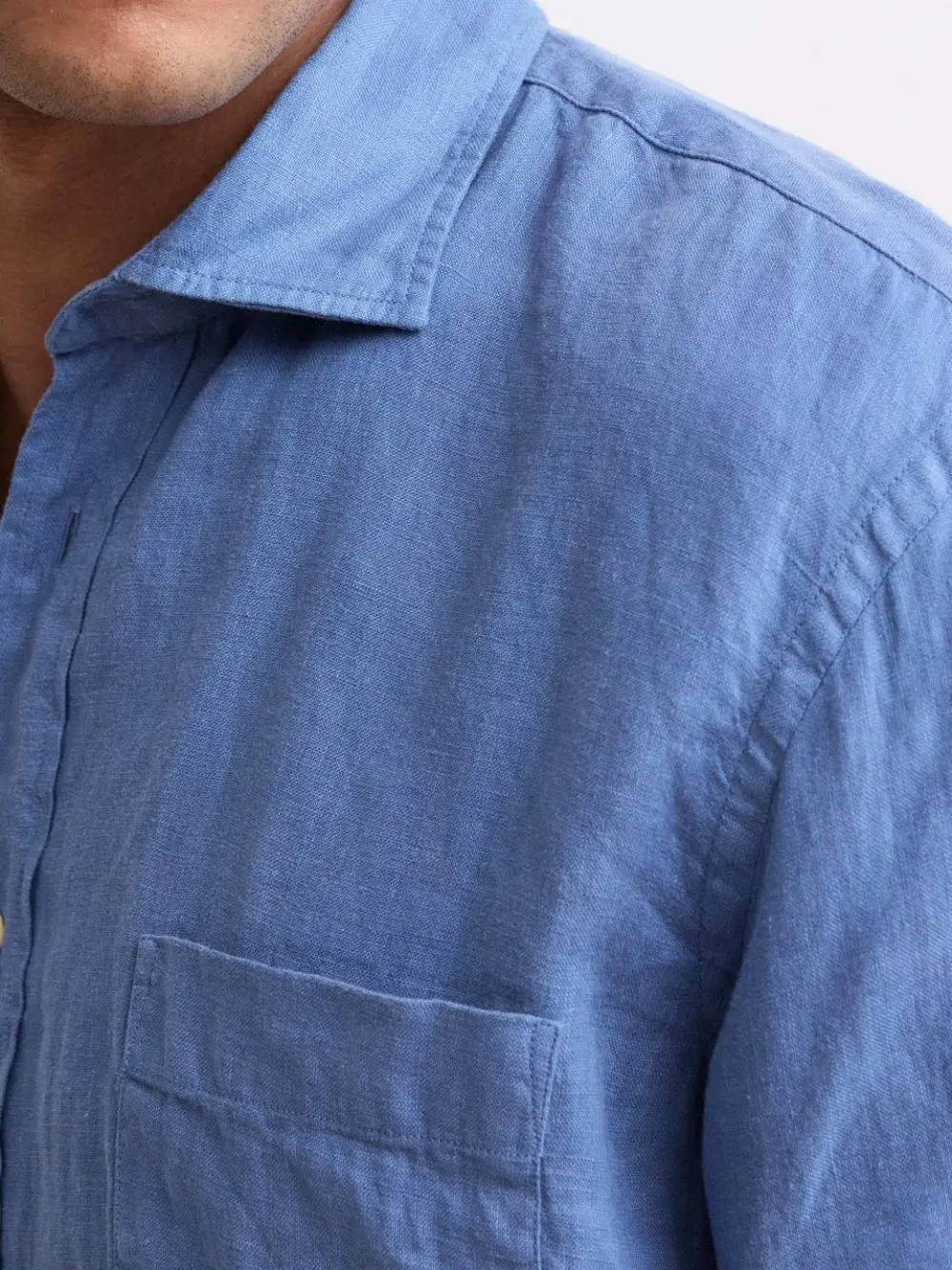 Casual Soft And Comfortable Denim Blue Shirt