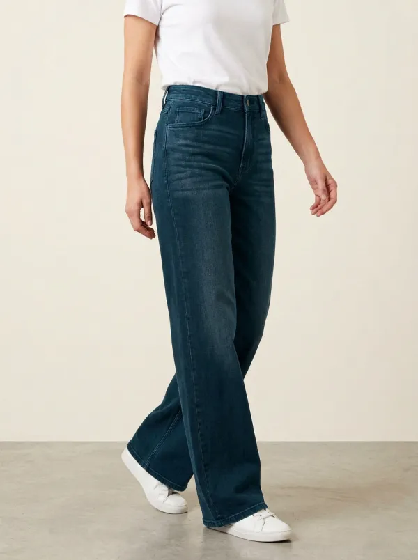 High-Rise Washed Casual Denim Jeans