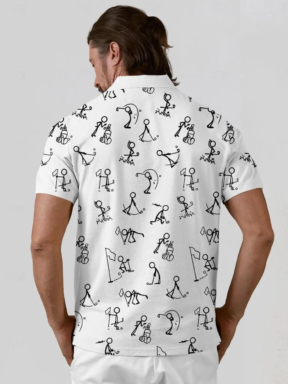 Polished Short Sleeve Button Up Polo Shirt