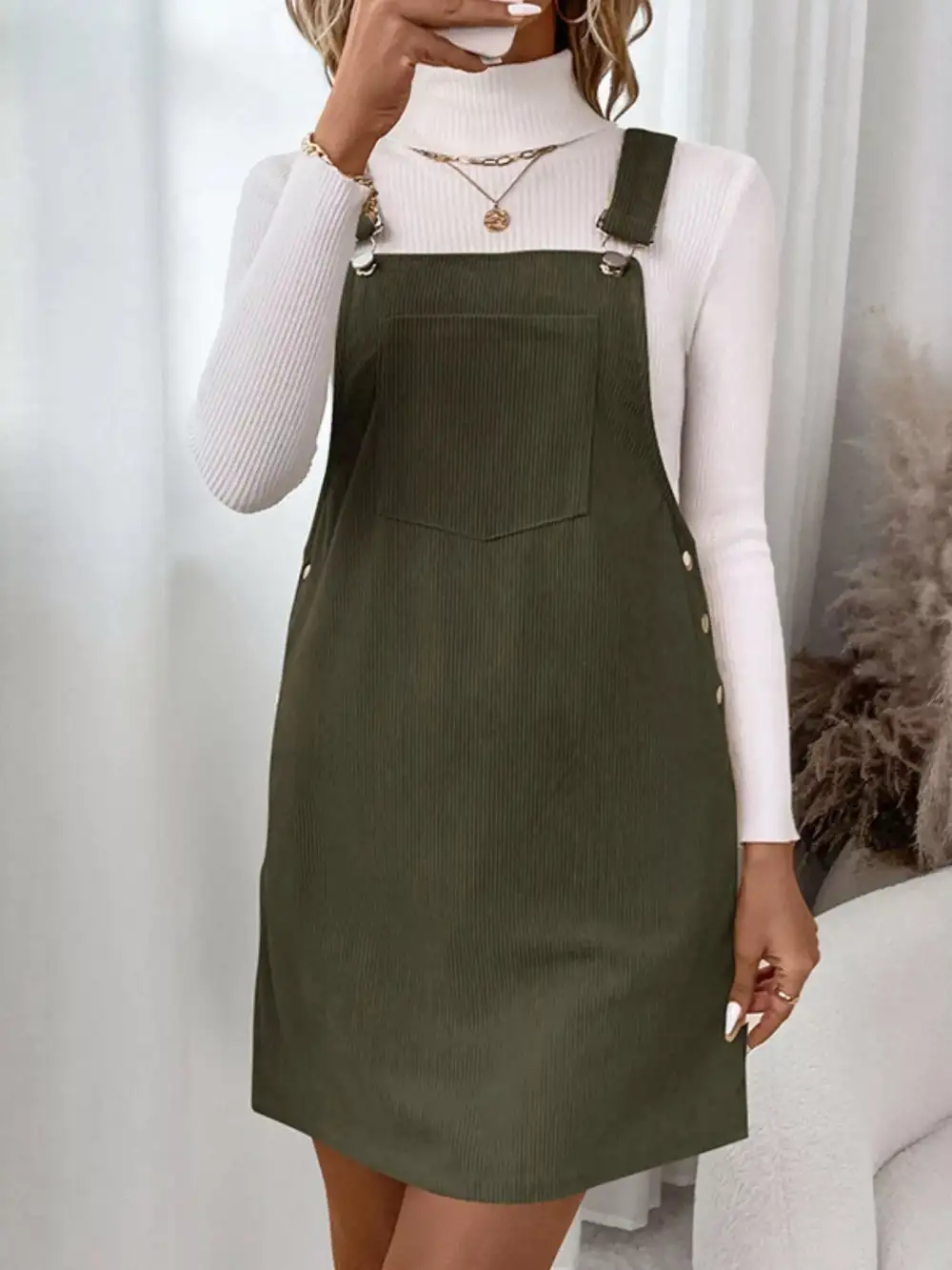 Structured Corduroy Jumpsuit