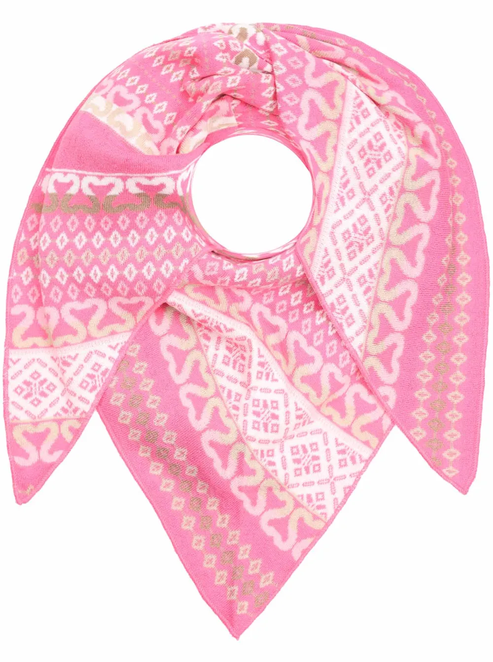 Classic Easy Style Cotton Wool Heart Pattern Fashion Scarf