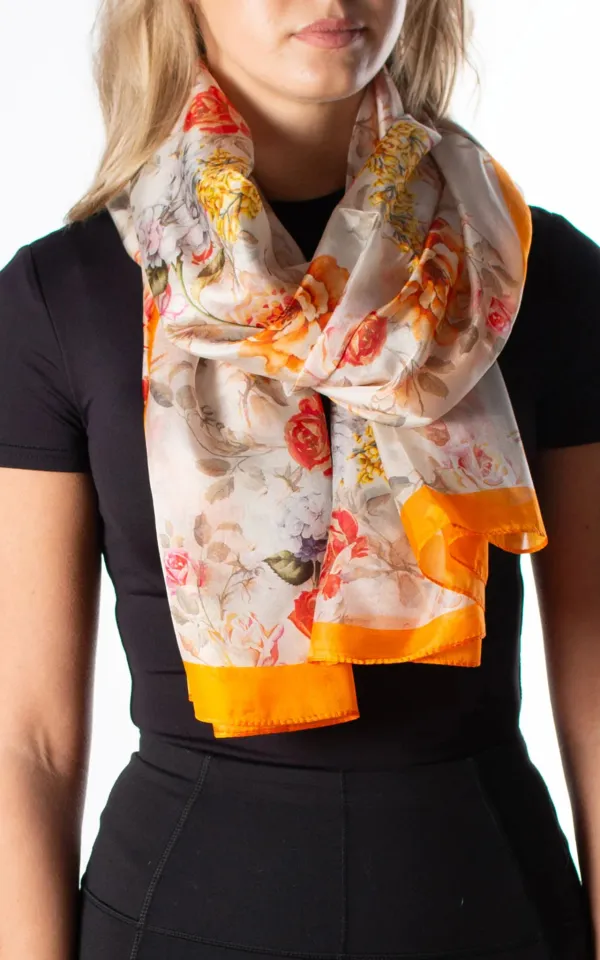 Light Luxury Elegant Floral Print Ladies Scarf