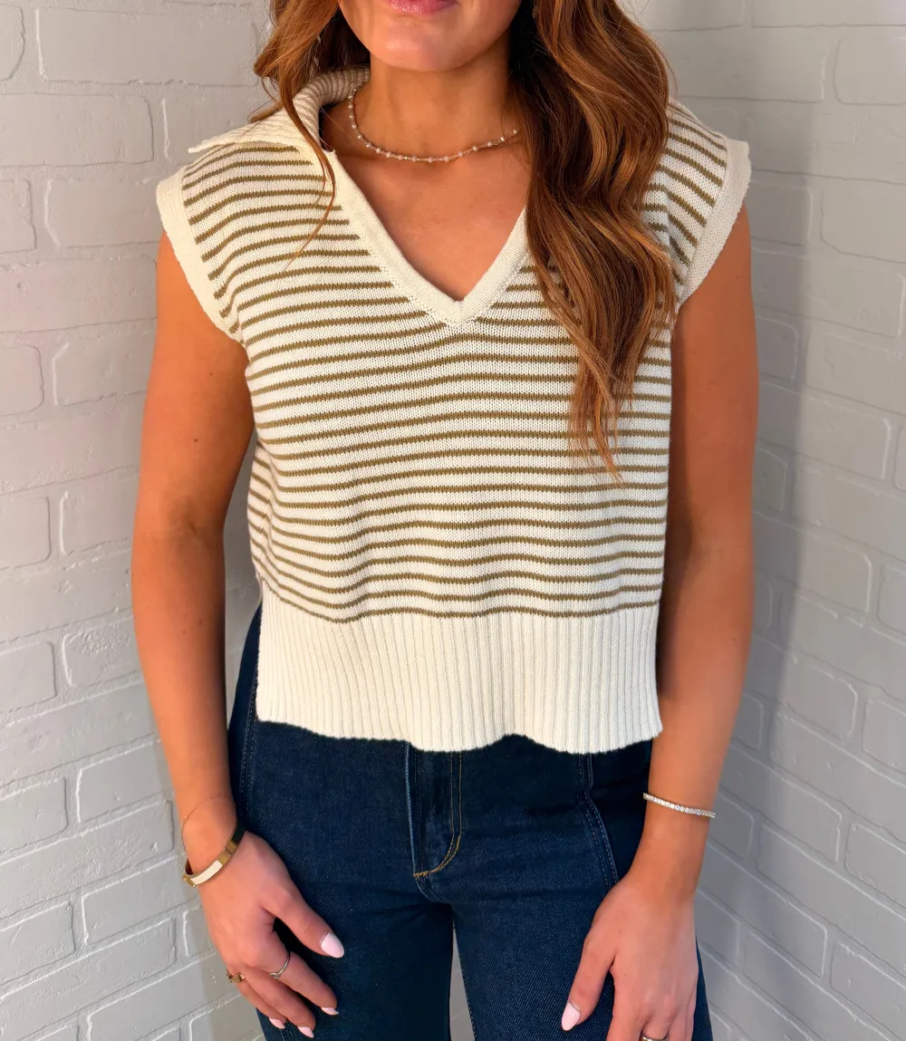 Soft Striped Knit Top